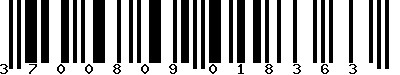EAN-13 : 3700809018363