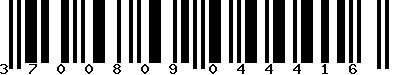 EAN-13 : 3700809044416