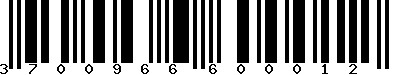 EAN-13 : 3700966600012