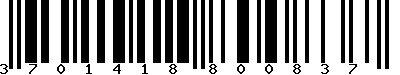 EAN-13 : 3701418800837