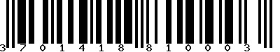 EAN-13 : 3701418810003