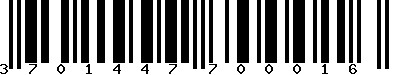 EAN-13 : 3701447700016