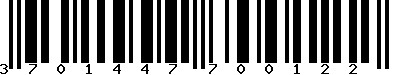 EAN-13 : 3701447700122
