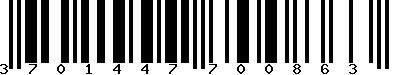 EAN-13 : 3701447700863
