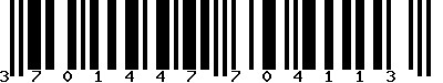 EAN-13 : 3701447704113