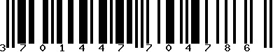 EAN-13 : 3701447704786