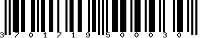 EAN-13 : 3701719500030