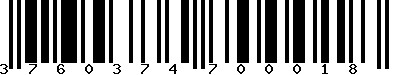 EAN-13 : 3760374700018