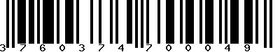 EAN-13 : 3760374700049