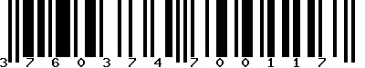 EAN-13 : 3760374700117