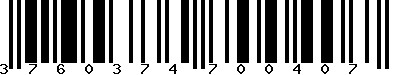 EAN-13 : 3760374700407