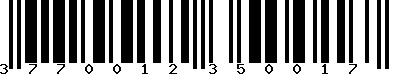 EAN-13 : 3770012350017