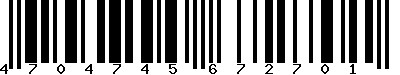 EAN-13 : 4704745672701