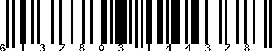 EAN-13 : 6137803144378