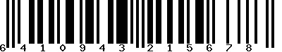 EAN-13 : 6410943215678