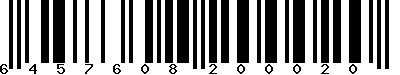 EAN-13 : 6457608200020