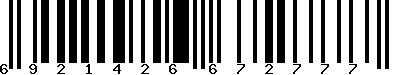 EAN-13 : 6921426672777