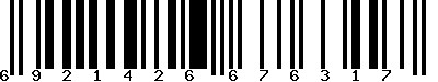 EAN-13 : 6921426676317