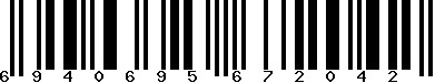 EAN-13 : 6940695672042