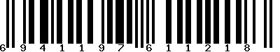 EAN-13 : 6941197611218