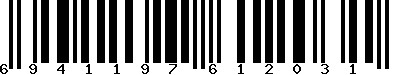 EAN-13 : 6941197612031