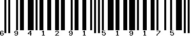 EAN-13 : 6941291519175