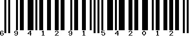 EAN-13 : 6941291542012
