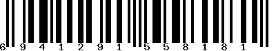 EAN-13 : 6941291558181