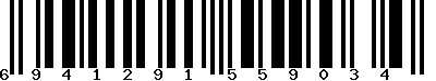 EAN-13 : 6941291559034