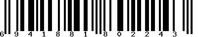 EAN-13 : 6941881802243