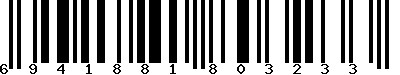 EAN-13 : 6941881803233