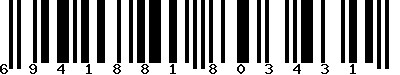 EAN-13 : 6941881803431