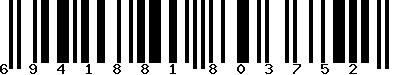 EAN-13 : 6941881803752