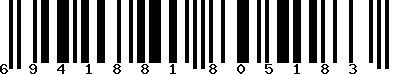 EAN-13 : 6941881805183