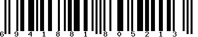 EAN-13 : 6941881805213