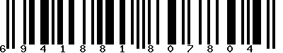 EAN-13 : 6941881807804