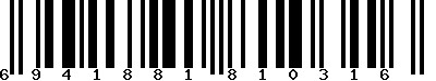 EAN-13 : 6941881810316