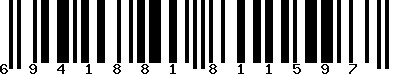 EAN-13 : 6941881811597