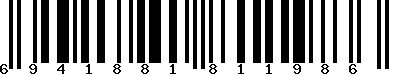 EAN-13 : 6941881811986