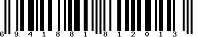 EAN-13 : 6941881812013