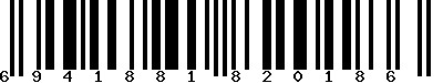 EAN-13 : 6941881820186