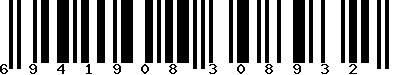 EAN-13 : 6941908308932