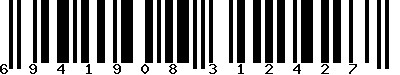 EAN-13 : 6941908312427