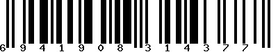 EAN-13 : 6941908314377