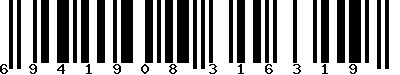 EAN-13 : 6941908316319