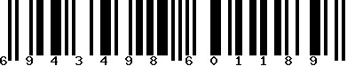 EAN-13 : 6943498601189