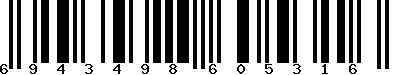 EAN-13 : 6943498605316