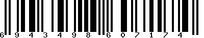 EAN-13 : 6943498607174