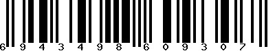 EAN-13 : 6943498609307