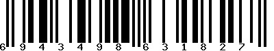 EAN-13 : 6943498631827